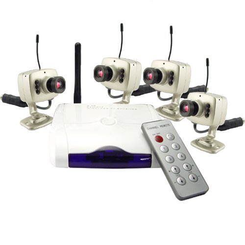 Mini Wireless Home Surveillance Combo with 4 Cameras